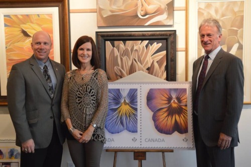 Left to Right: Local MP Ron *, Laurie Koss, and and Hambleton Galleries Owner Stewart Turcotte